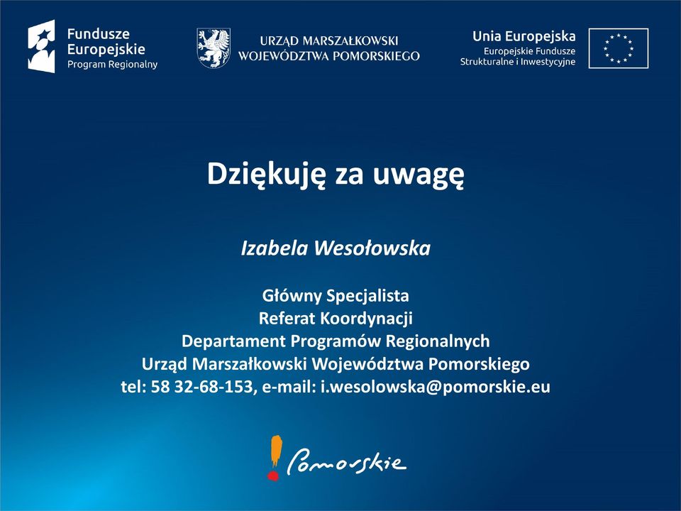 Programów Regionalnych Urząd Marszałkowski