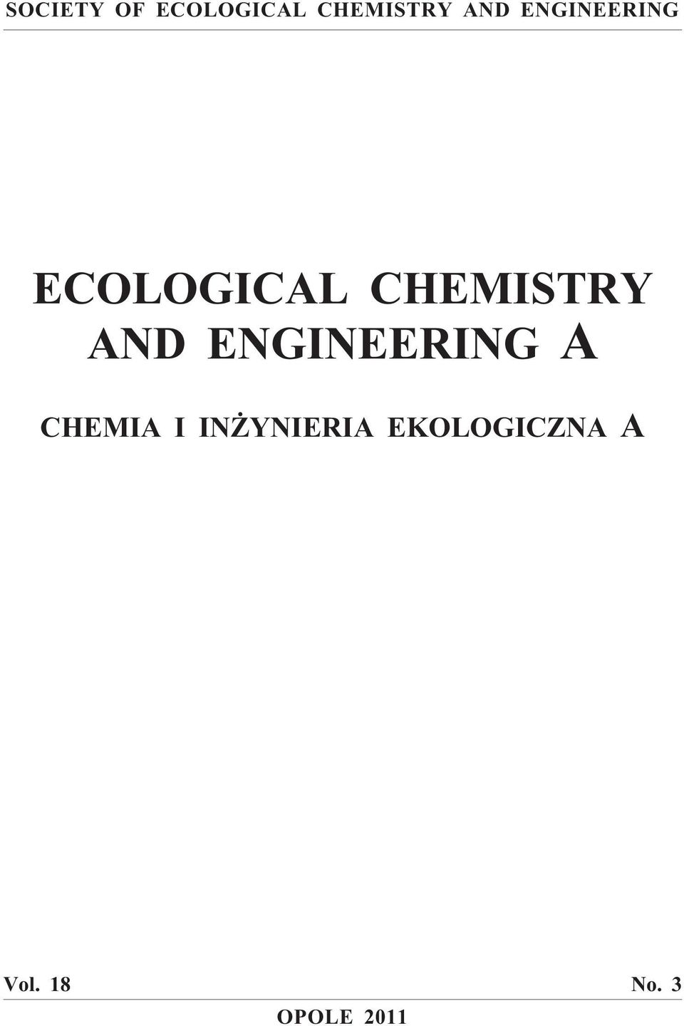 ENGINEERING A CHEMIA I IN YNIERIA