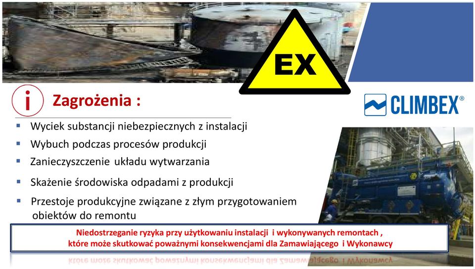 związane z złym przygotowaniem obiektów do remontu Niedostrzeganie ryzyka przy użytkowaniu