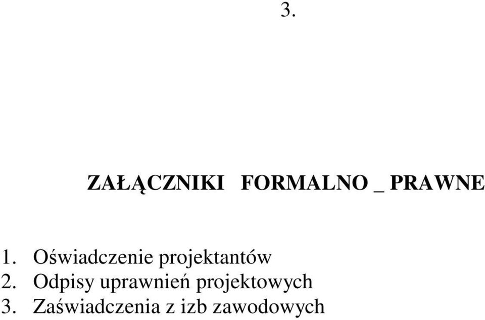 Odpisy uprawnień projektowych 3.