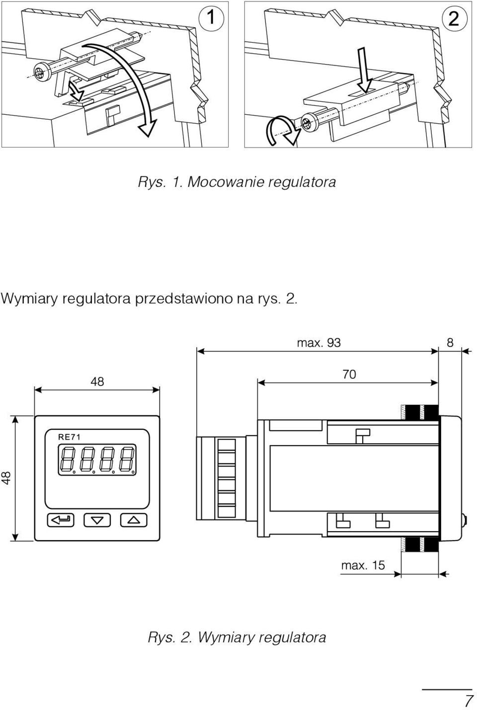 Wymiary regulatora