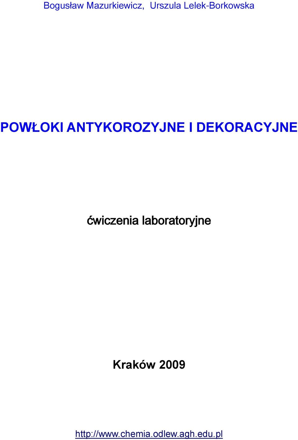 I DEKORACYJNE ćwiczenia laboratoryjne