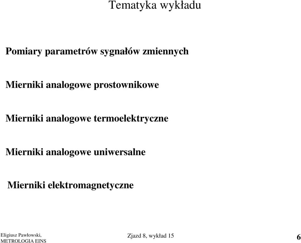 Mierniki analogowe termoelektryczne Mierniki