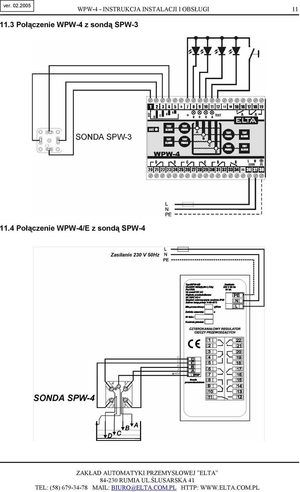 3 Połączenie WPW-4 z sondą