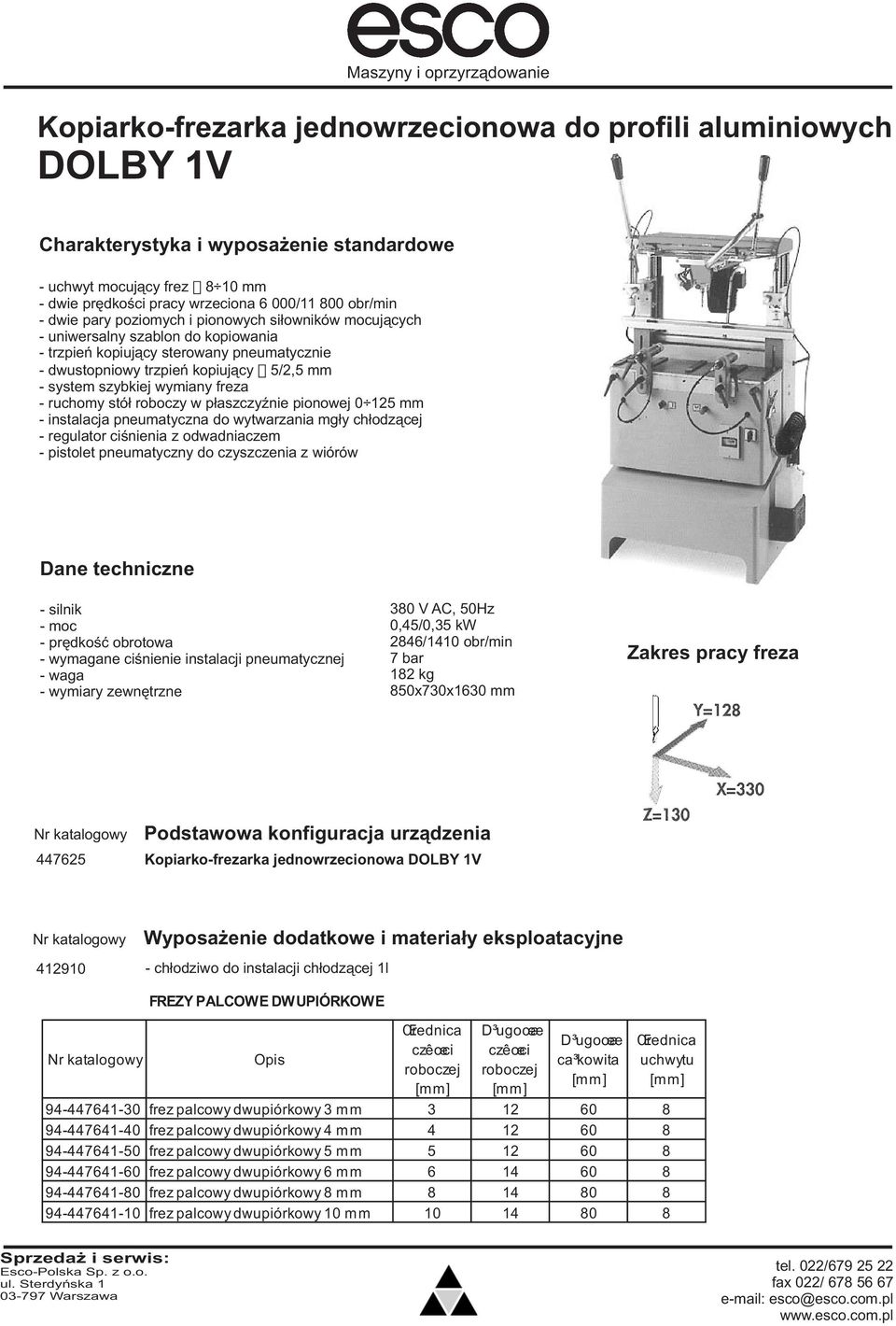 pionowej 0 125 mm instalacja pneumatyczna do wytwarzania mg³y ch³odz¹cej regulator ciœnienia z odwadniaczem pistolet pneumatyczny do czyszczenia z wiórów silnik moc prêdkoœæ obrotowa wymagane