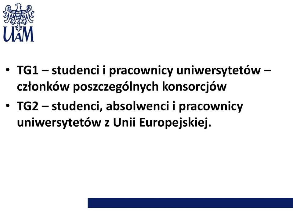 poszczególnych konsorcjów TG2