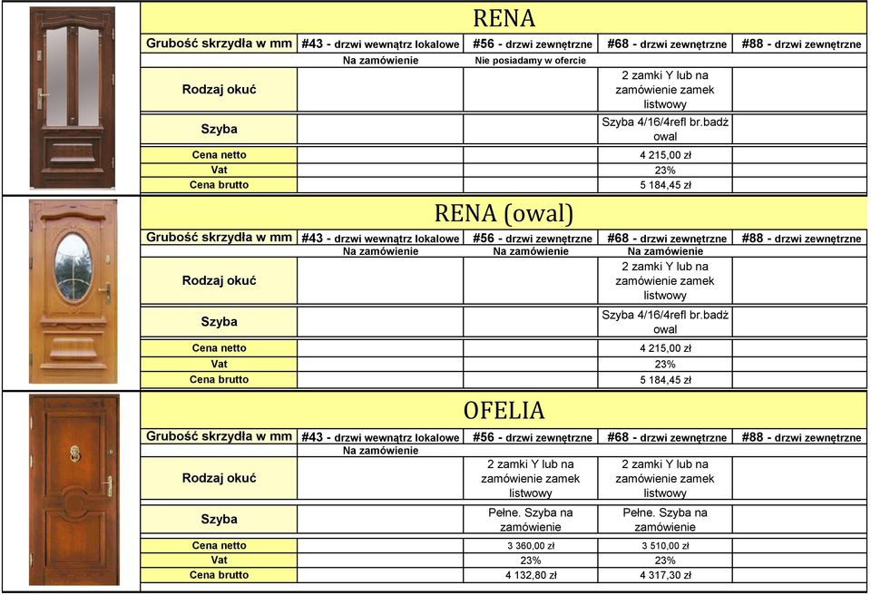 badż owal 4 215,00 zł 5 184,45 zł Na RENA RENA (owal)