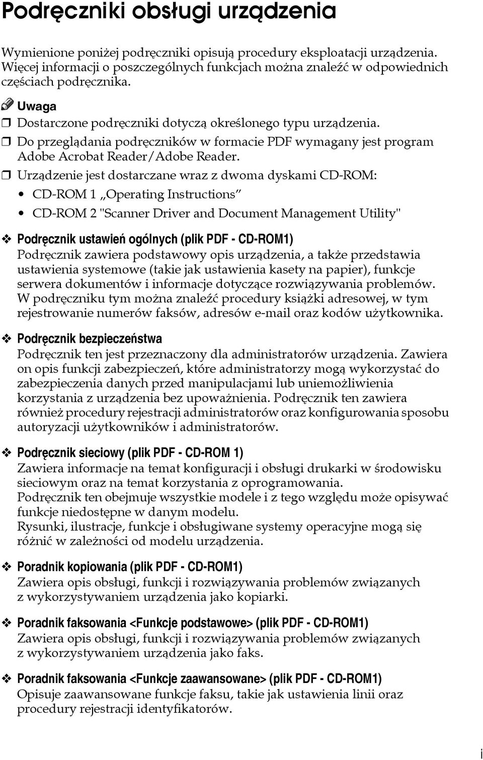 Do przeglàdania podrêczników w formacie PDF wymagany jest program Adobe Acrobat Reader/Adobe Reader.