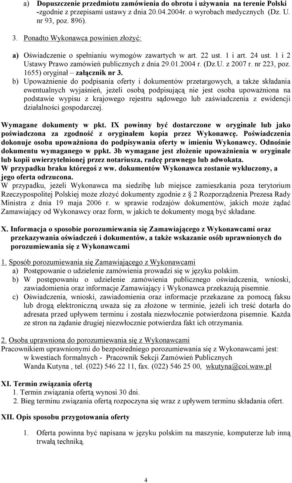 nr 223, poz. 1655) oryginał załącznik nr 3.