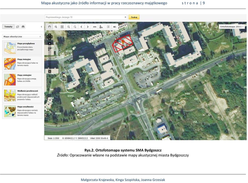 Ortofotomapa systemu SMA Bydgoszcz Źródło: