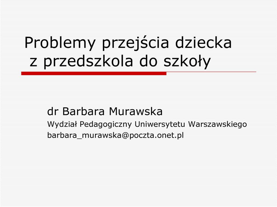 Murawska Wydział Pedagogiczny