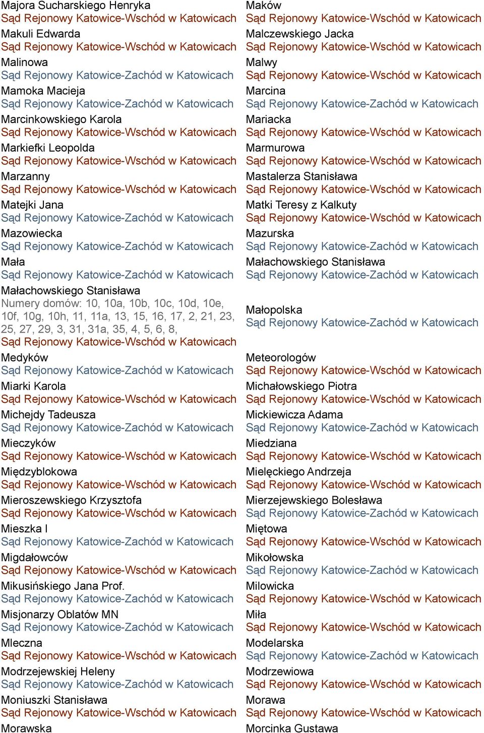 Krzysztofa Mieszka I Migdałowców Mikusińskiego Jana Prof.