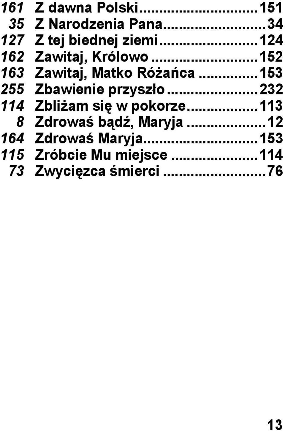 .. 153 255 Zbawienie przyszło... 232 114 Zbliżam się w pokorze.