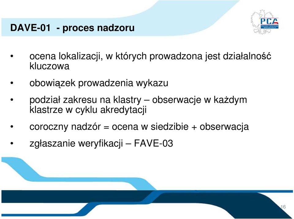 klastry obserwacje w każdym klastrze w cyklu akredytacji coroczny