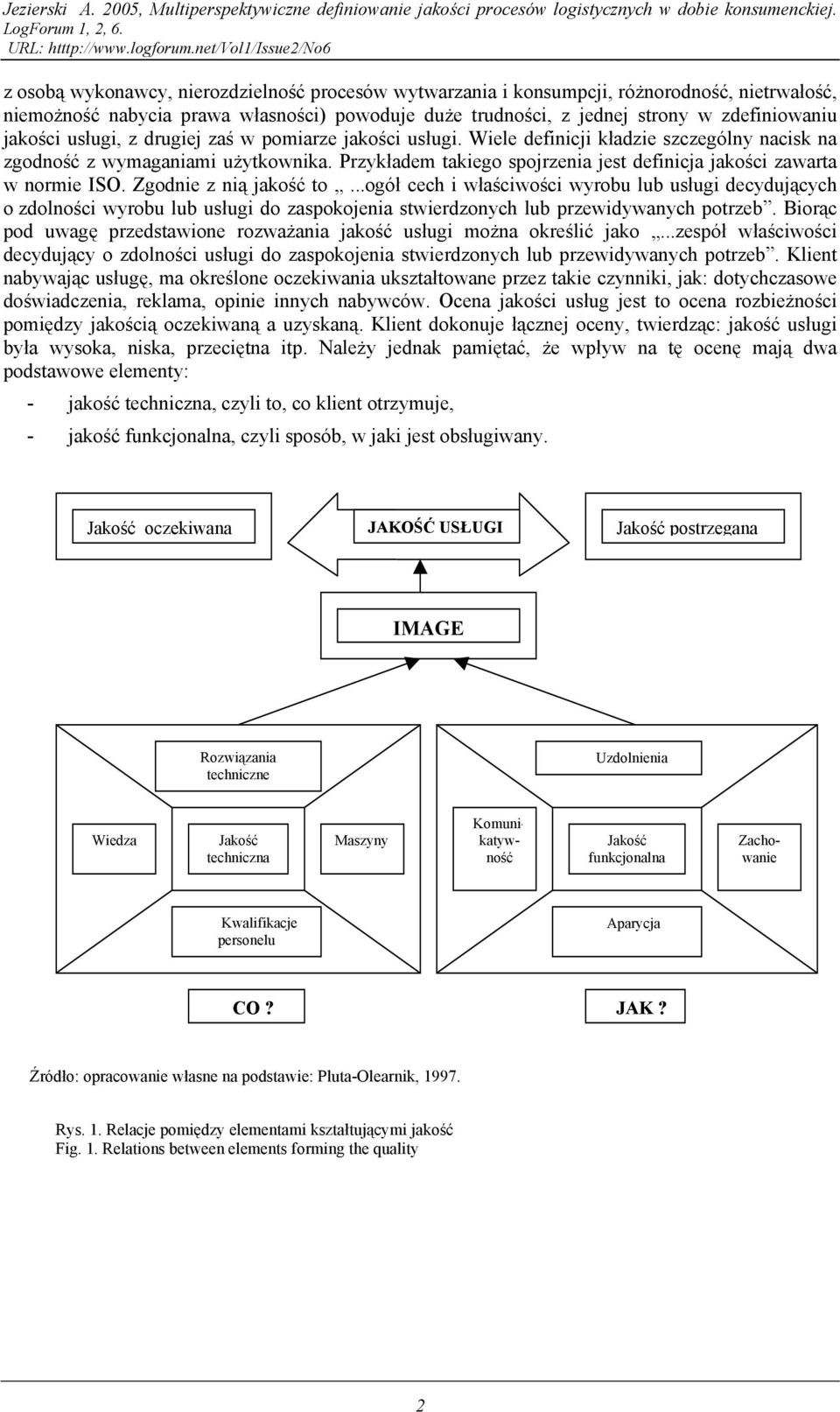 Przykładem takiego spojrzenia jest definicja jakości zawarta w normie ISO. Zgodnie z nią jakość to.