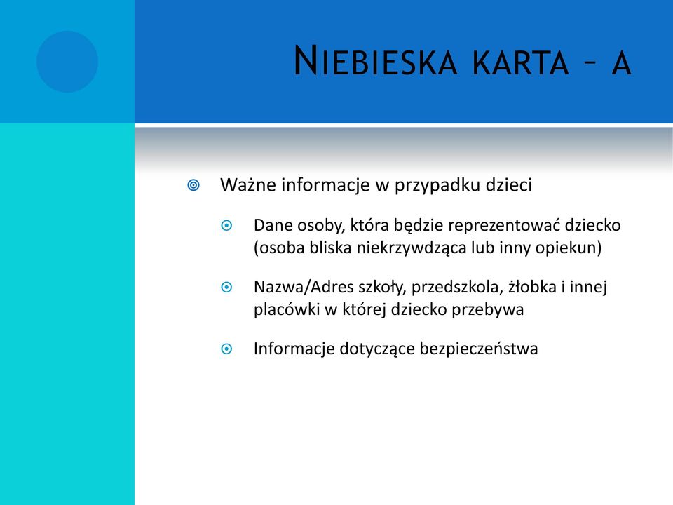 inny opiekun) Nazwa/Adres szkoły, przedszkola, żłobka i innej