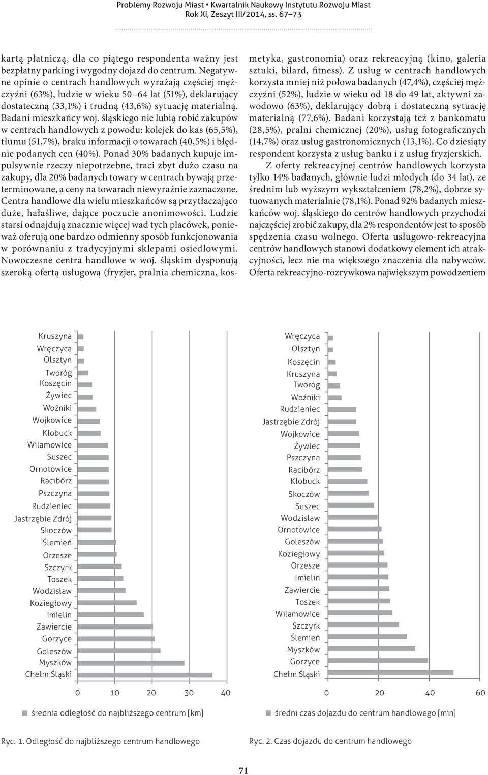 śląskiego nie lubią robić zakupów w centrach handlowych z powodu: kolejek do kas (65,5%), tłumu (51,7%), braku informacji o towarach (40,5%) i błędnie podanych cen (40%).