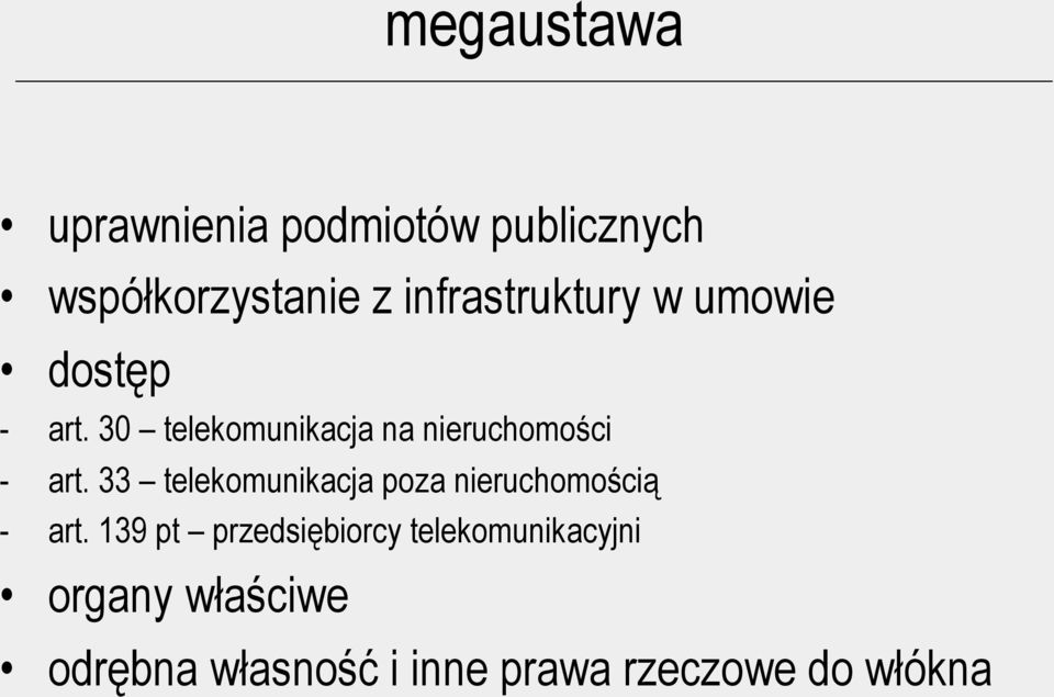 30 telekomunikacja na nieruchomości - art.