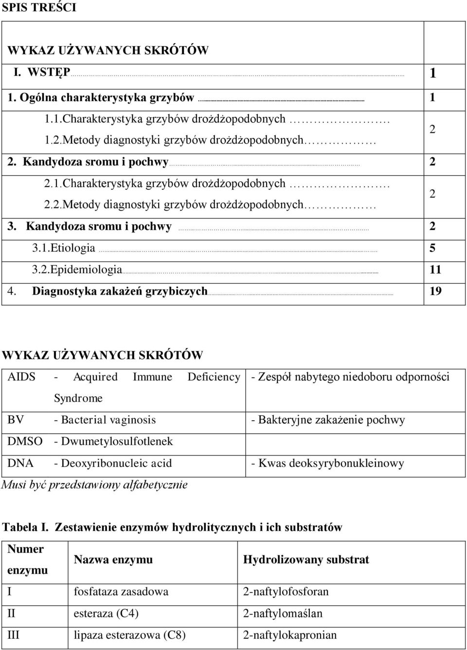 2.Epidemiologia.............. 11 4. Diagnostyka zakażeń grzybiczych.