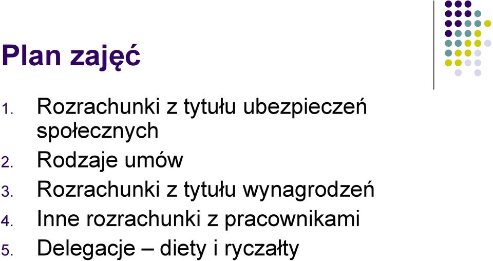 społecznych 2. Rodzaje umów 3.