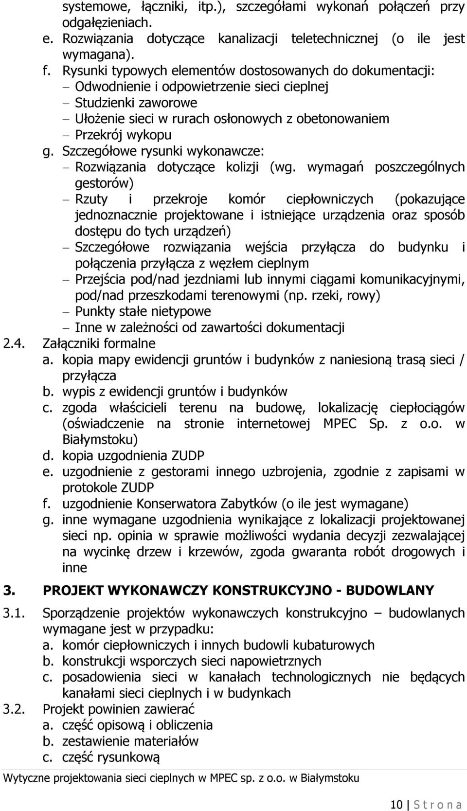 Szczegółowe rysunki wykonawcze: Rozwiązania dotyczące kolizji (wg.