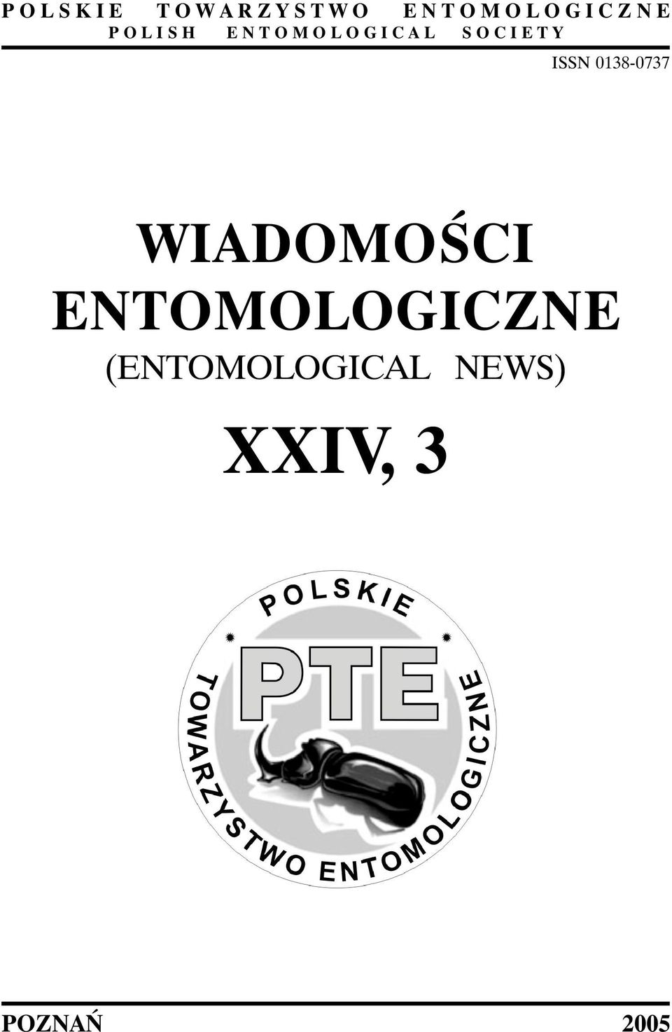 L S O C I E T Y ISSN 0138-0737 WIADOMOŚCI
