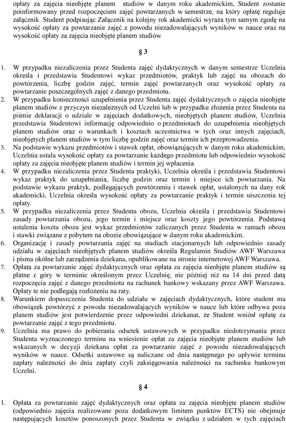 nieobjęte planem studiów 3 1.