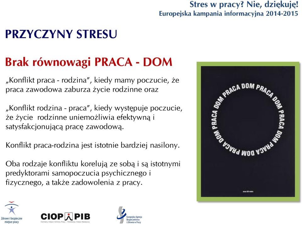 efektywną i satysfakcjonującą pracę zawodową. Konflikt praca-rodzina jest istotnie bardziej nasilony.