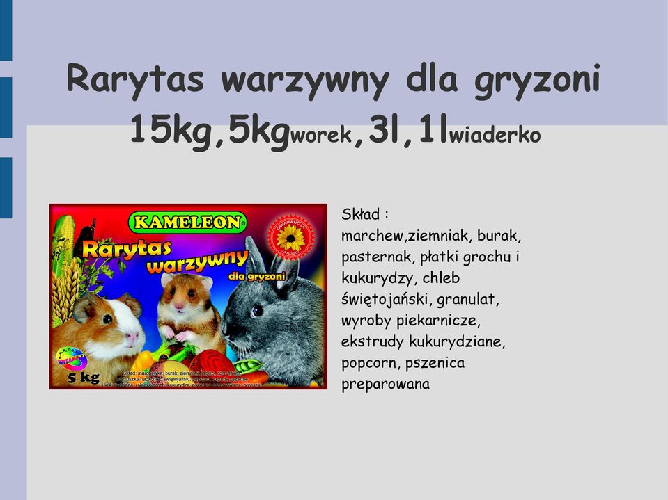 i kukurydzy, chleb świętojański, granulat, wyroby