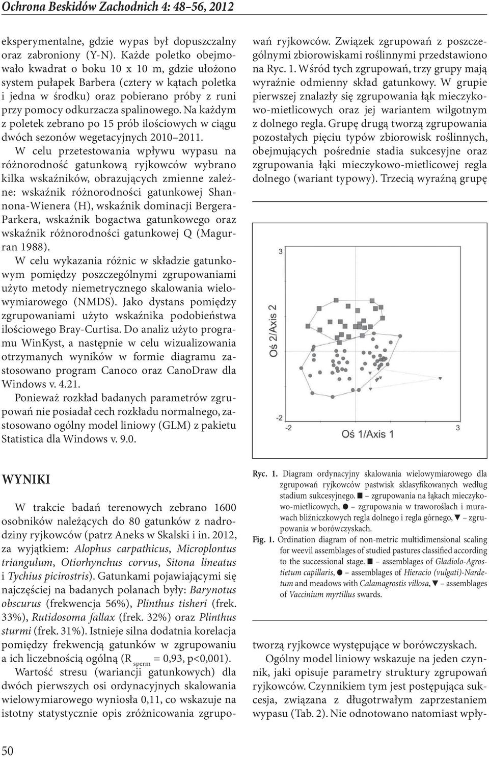 Na każdym z poletek zebrano po 15 prób ilościowych w ciągu dwóch sezonów wegetacyjnych 2010 2011.