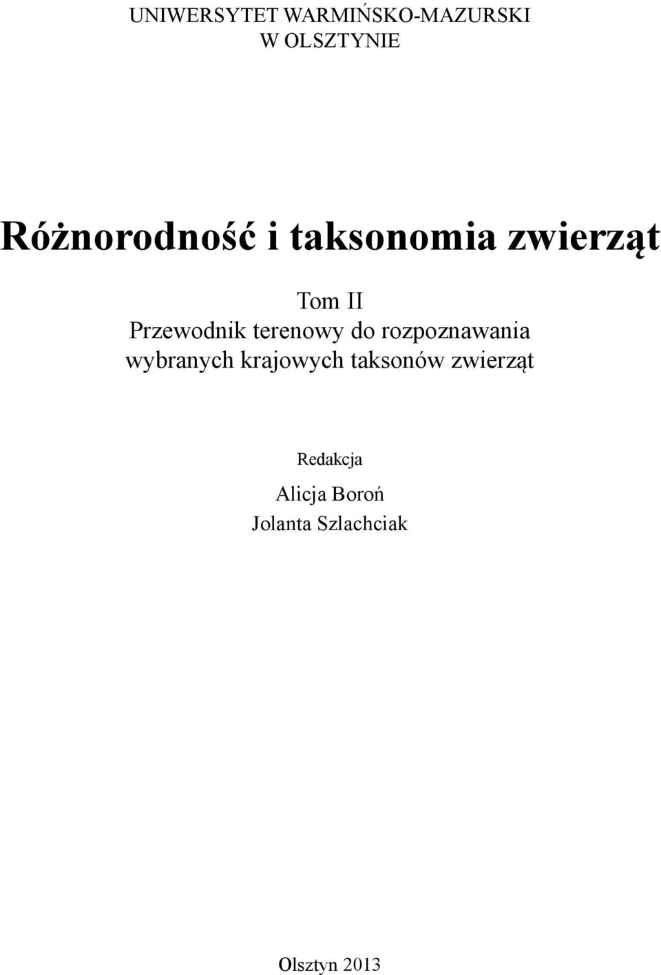terenowy do rozpoznawania wybranych krajowych