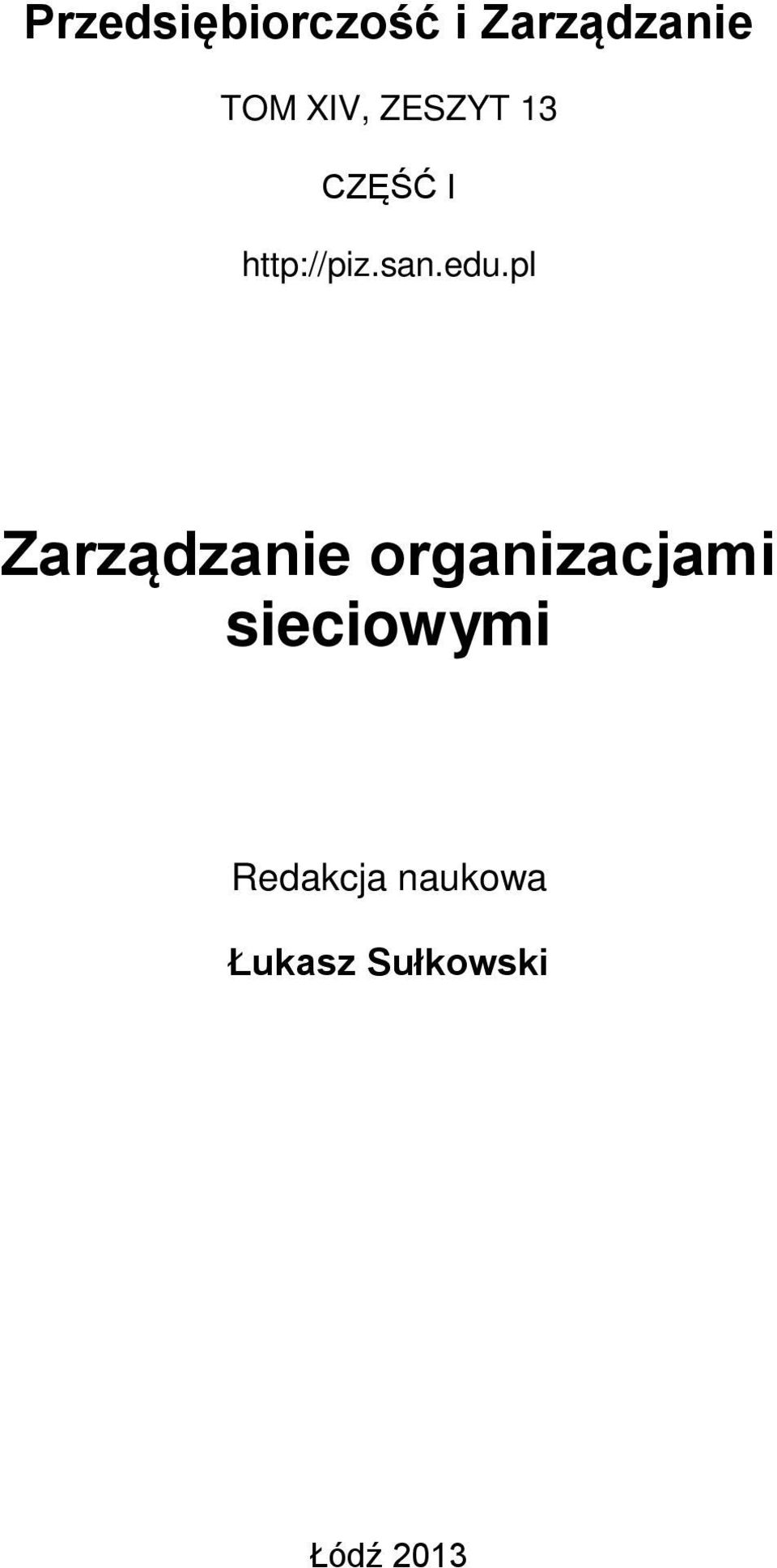 pl Zarządzanie organizacjami sieciowymi