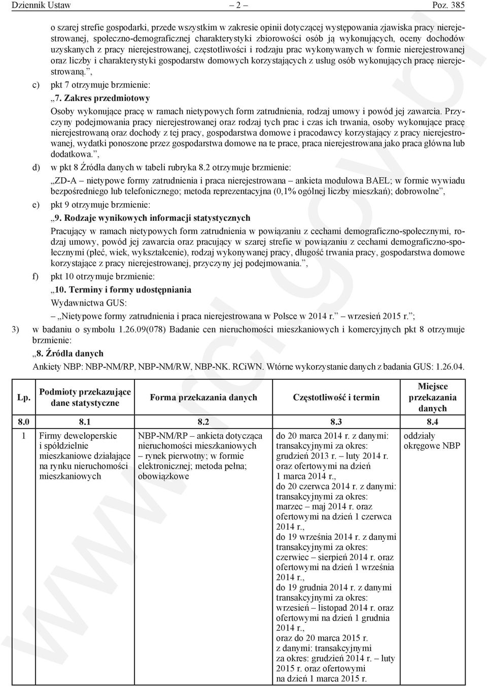 oceny dochodów uzyskanych z pracy nierejestrowanej, częstotliwości i rodzaju prac wykonywanych w formie nierejestrowanej oraz liczby i charakterystyki gospodarstw domowych korzystających z usług osób