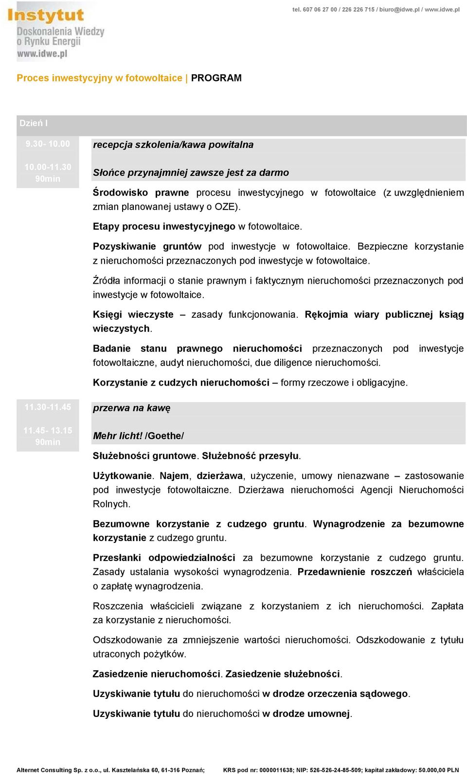 Etapy procesu inwestycyjnego w fotowoltaice. Pozyskiwanie gruntów pod inwestycje w fotowoltaice. Bezpieczne korzystanie z nieruchomo ci przeznaczonych pod inwestycje w fotowoltaice.