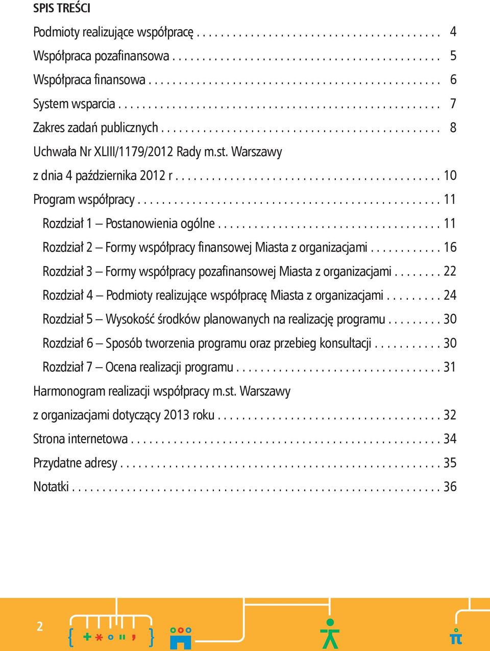 Warszawy z dnia 4 października 2012 r............................................ 10 Program współpracy.................................................. 11 Rozdział 1 Postanowienia ogólne.