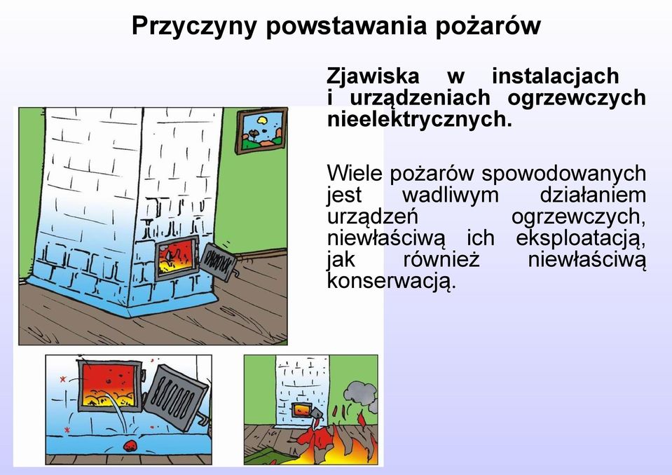 Wiele pożarów spowodowanych jest wadliwym działaniem