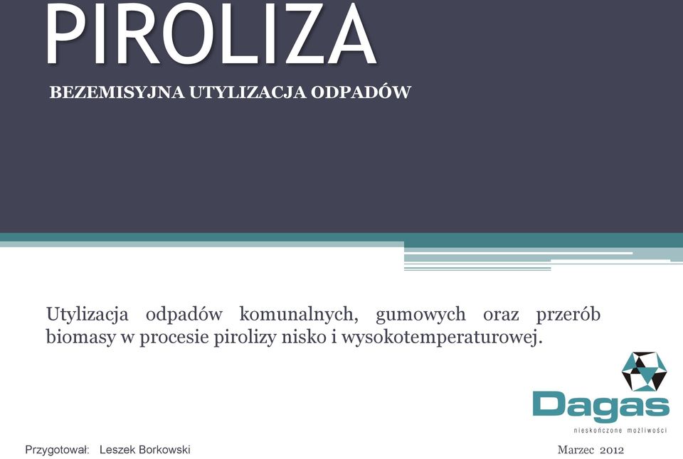 przerób biomasy w procesie pirolizy nisko i