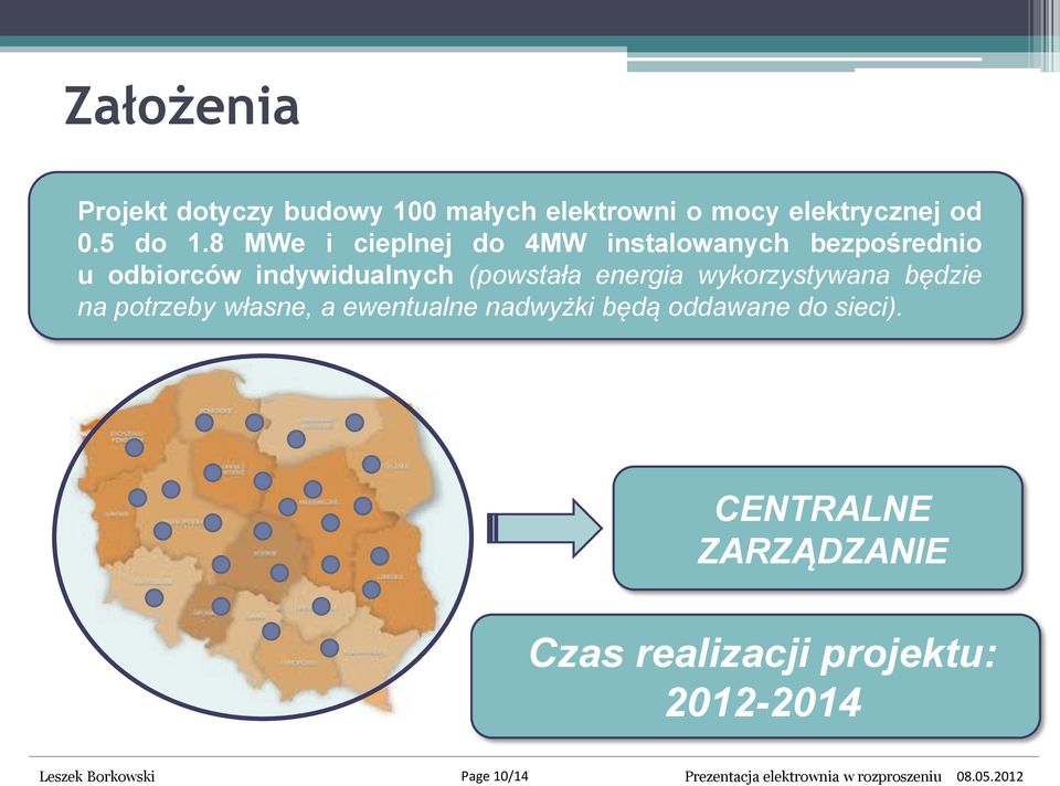 wykorzystywana będzie na potrzeby własne, a ewentualne nadwyżki będą oddawane do sieci).