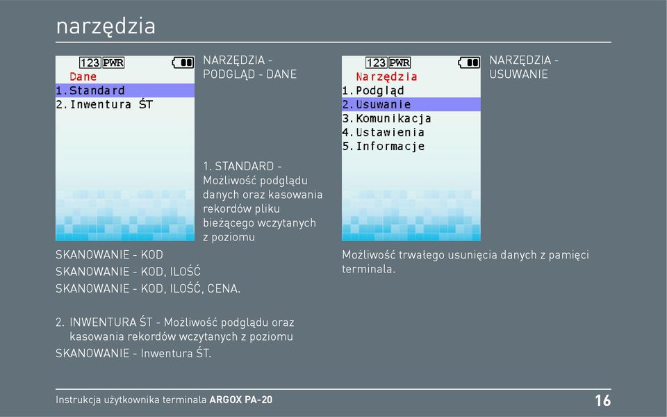 STANDARD - Możliwość podglądu danych oraz kasowania rekordów pliku bieżącego wczytanych z poziomu