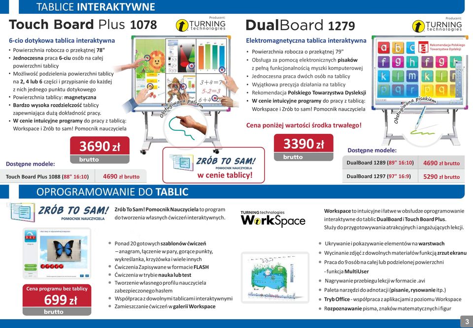 W cenie intuicyjne programy do pracy z tablicą: Workspace i Zrób to sam!