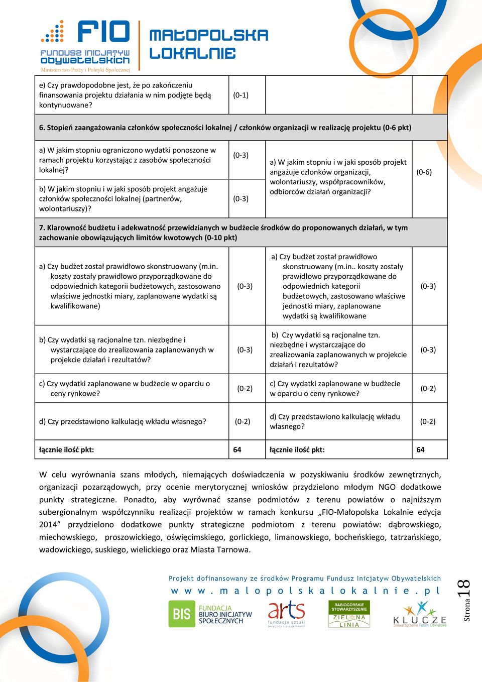 społeczności lokalnej? b) W jakim stopniu i w jaki sposób projekt angażuje członków społeczności lokalnej (partnerów, wolontariuszy)?