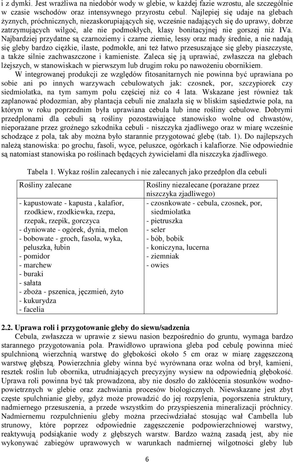 IVa. Najbardziej przydatne są czarnoziemy i czarne ziemie, lessy oraz mady średnie, a nie nadają się gleby bardzo ciężkie, ilaste, podmokłe, ani też łatwo przesuszające się gleby piaszczyste, a także