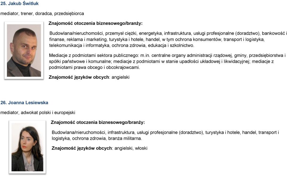 Mediacje z podmiotami sektora publicznego: m.in.