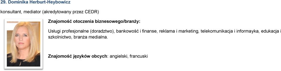 (doradztwo), bankowość i finanse, reklama i marketing,