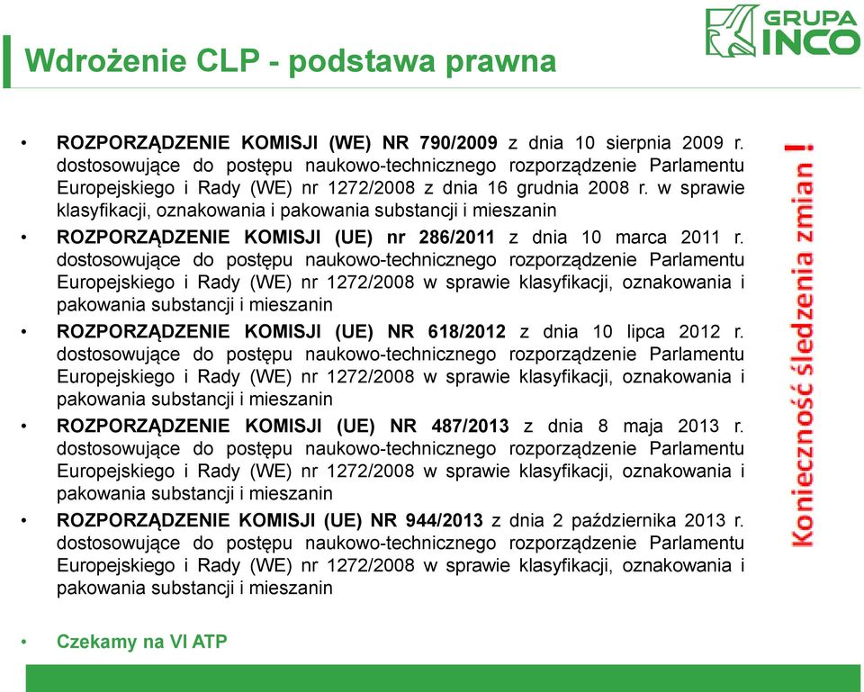 w sprawie klasyfikacji, oznakowania i pakowania substancji i mieszanin ROZPORZĄDZENIE KOMISJI (UE) nr 286/2011 z dnia 10 marca 2011 r.