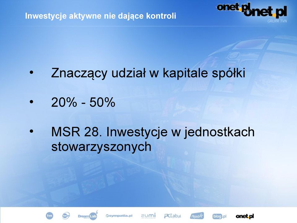 kapitale spółki 20% - 50% MSR 28.