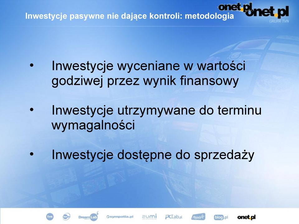 godziwej przez wynik finansowy Inwestycje