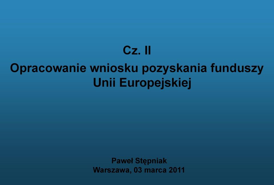 funduszy Unii