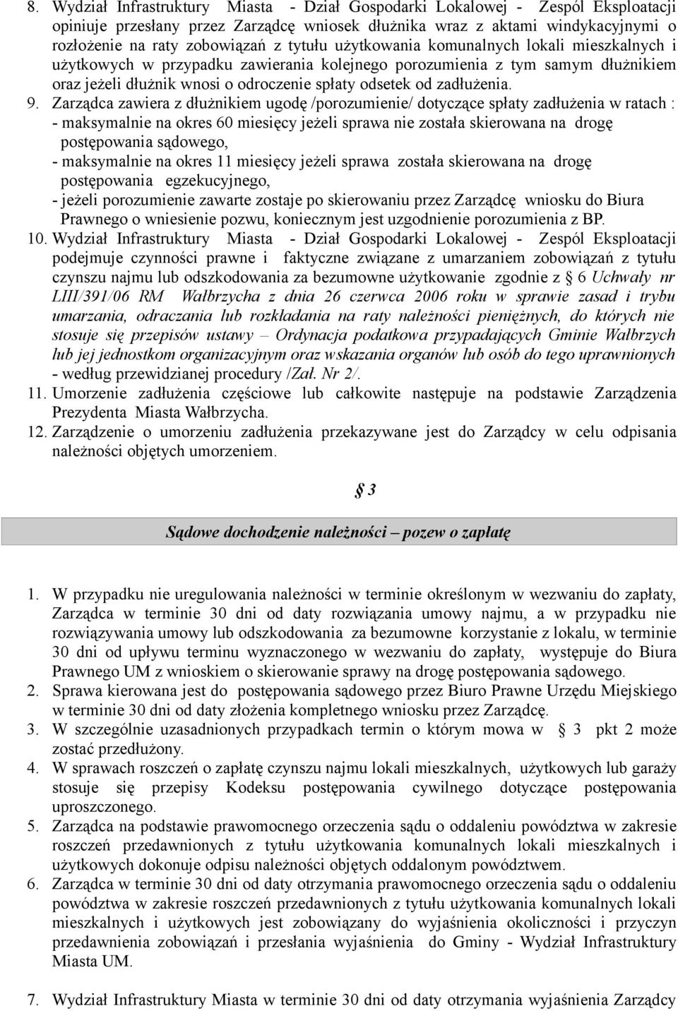 zadłużenia. 9.