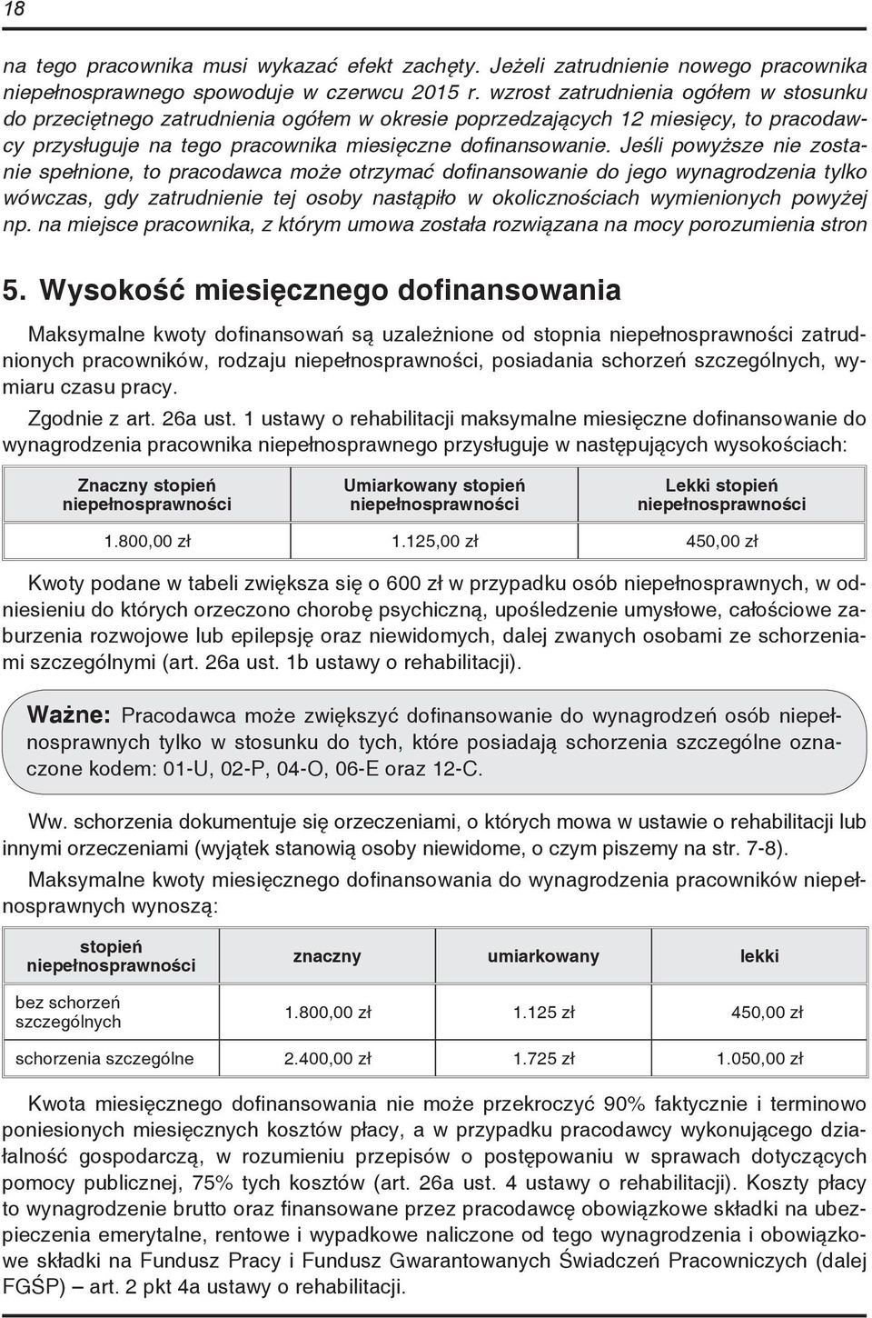 Jeśli powyższe nie zostanie spełnione, to pracodawca może otrzymać dofinansowanie do jego wynagrodzenia tylko wówczas, gdy zatrudnienie tej osoby nastąpiło w okolicznościach wymienionych powyżej np.